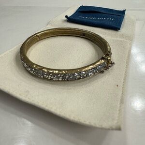 Waxing Poetic Gold Kristal Hinge Bangle